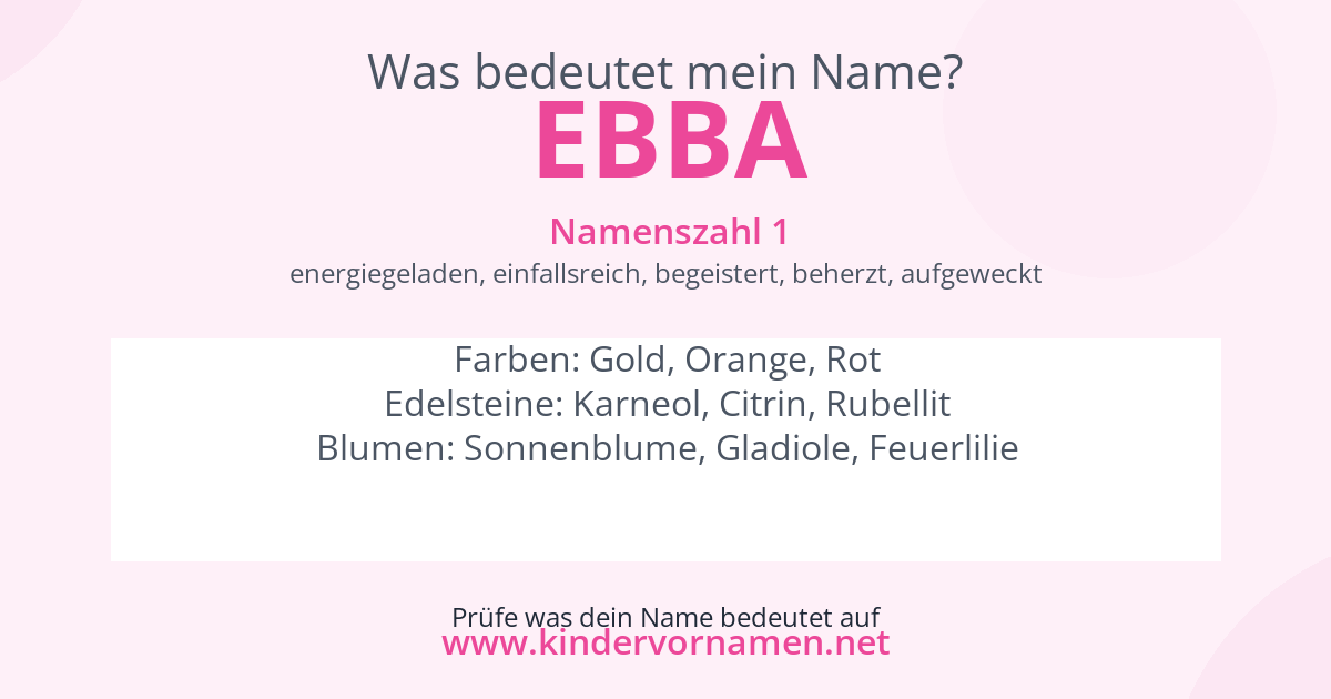 Was bedeutet der Name Ebba?