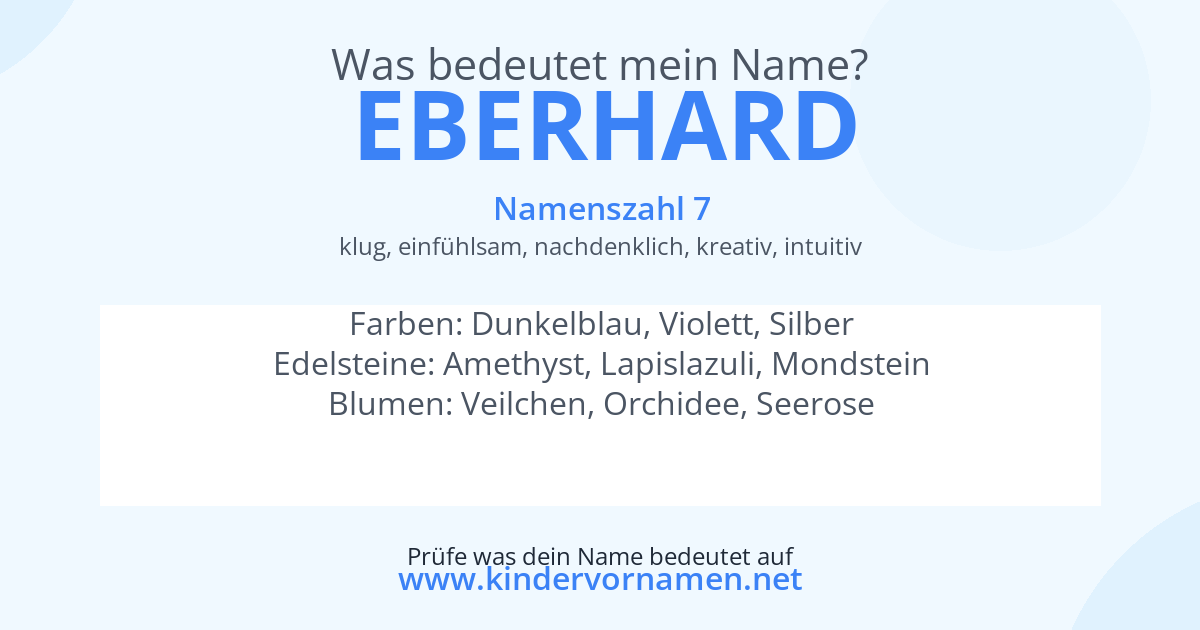 Was bedeutet der Name Eberhard?