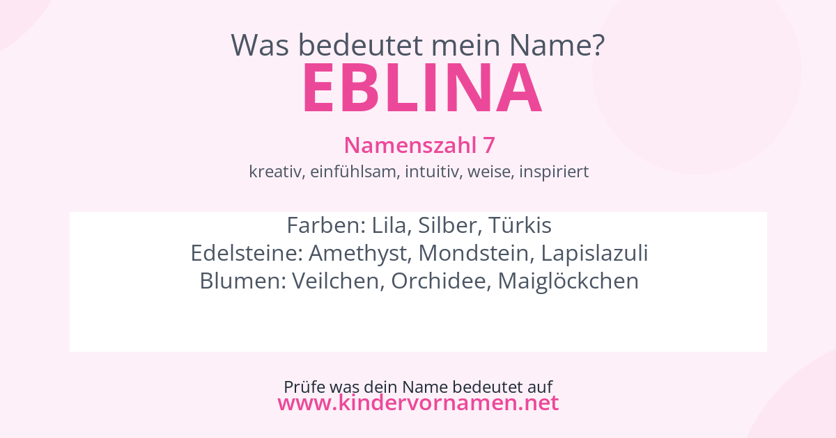Was bedeutet der Name Eblina?