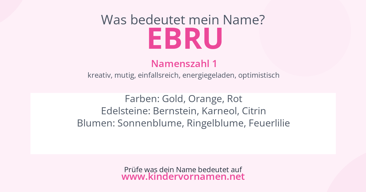 Was bedeutet der Name Ebru?