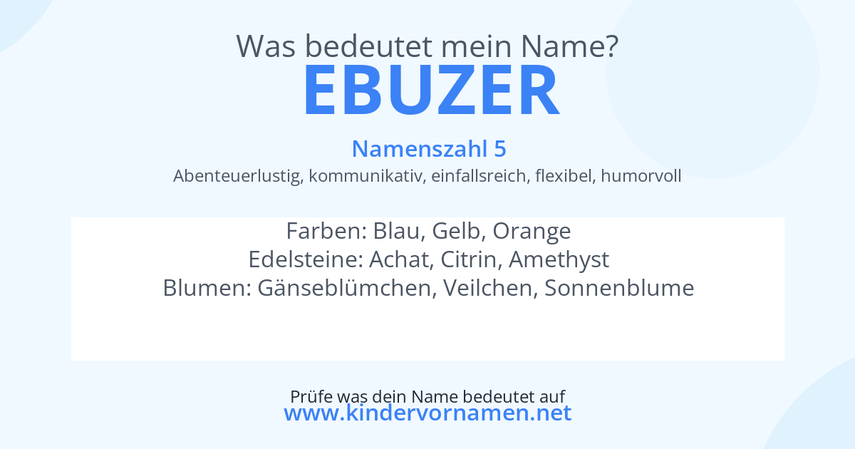 Was bedeutet der Name Ebuzer?