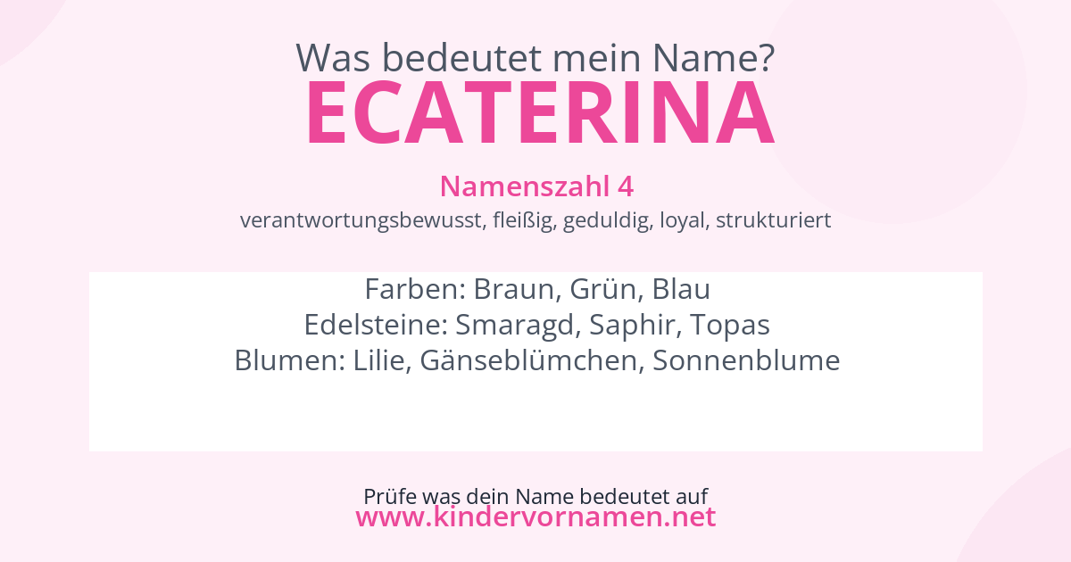 Was bedeutet der Name Ecaterina?