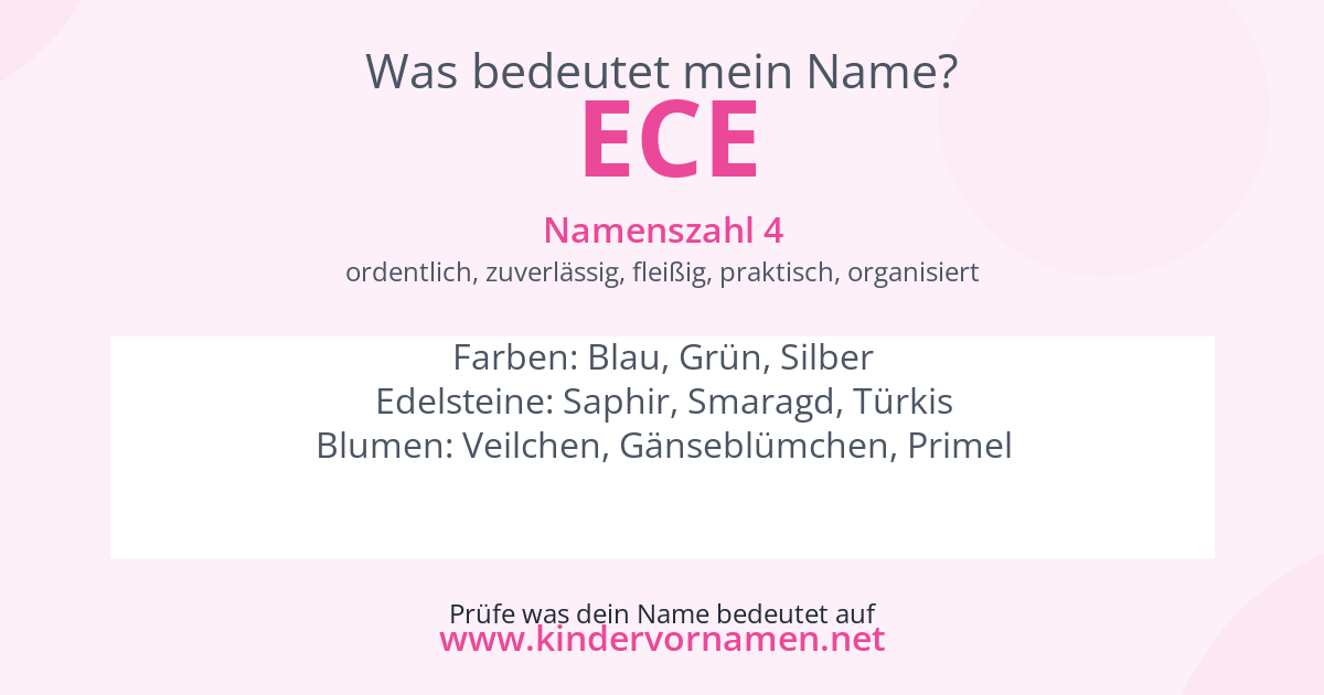 Was bedeutet der Name Ece?