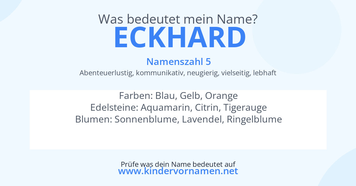 Was bedeutet der Name Eckhard?