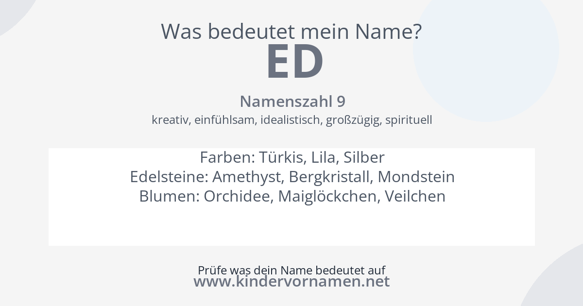 Was bedeutet der Name Ed?