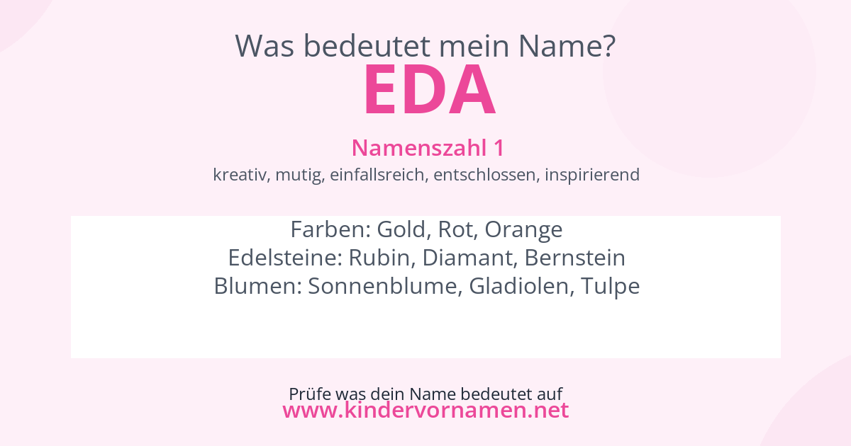 Was bedeutet der Name Eda?