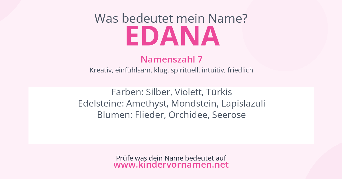Was bedeutet der Name Edana?