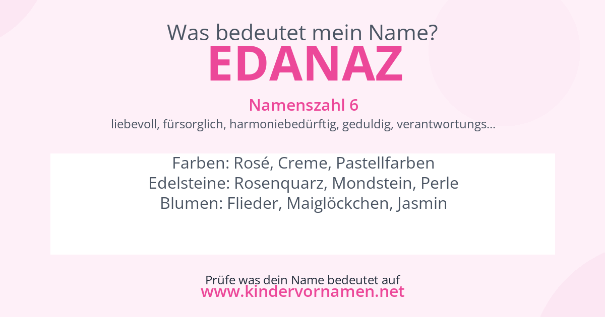 Was bedeutet der Name Edanaz?