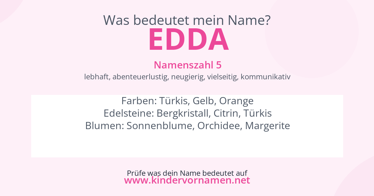 Was bedeutet der Name Edda?