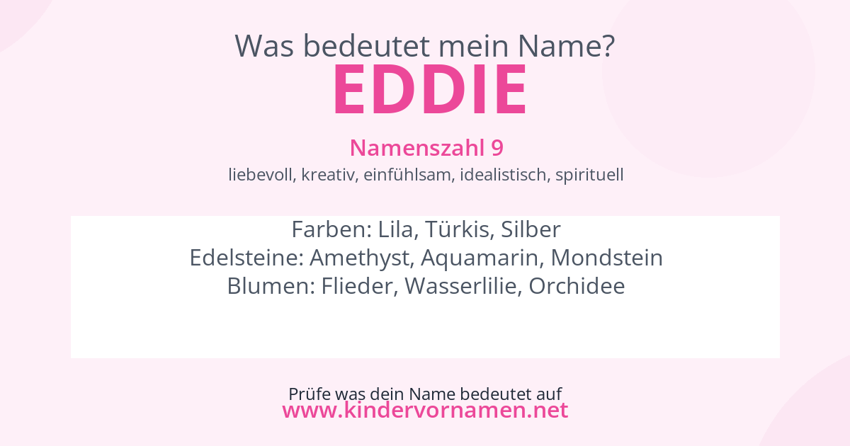 Was bedeutet der Name Eddie?