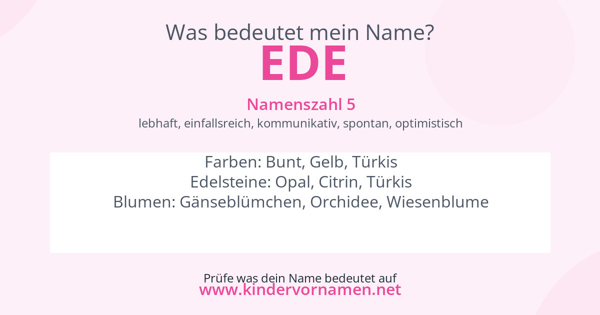 Was bedeutet der Name Ede?