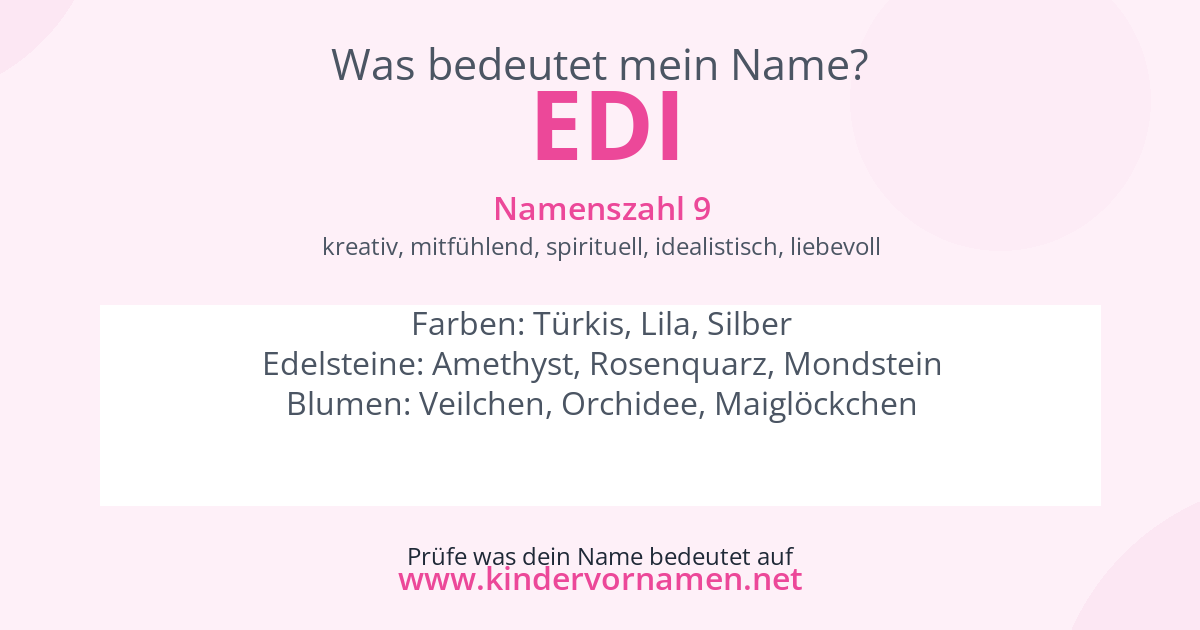 Was bedeutet der Name Edi?
