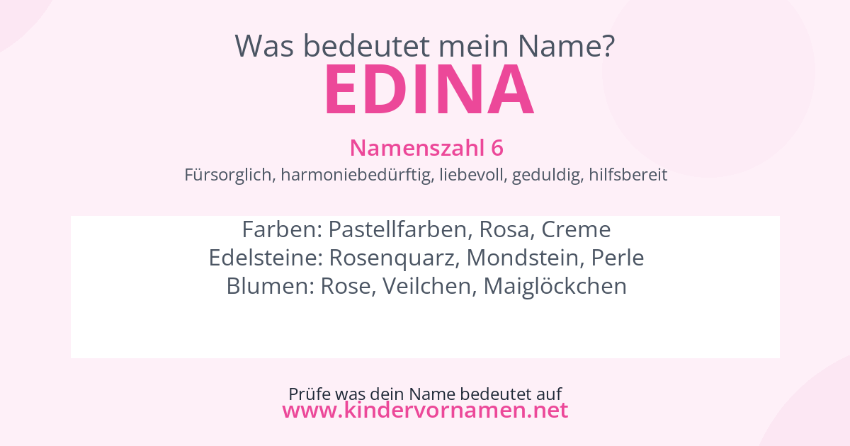 Was bedeutet der Name Edina?