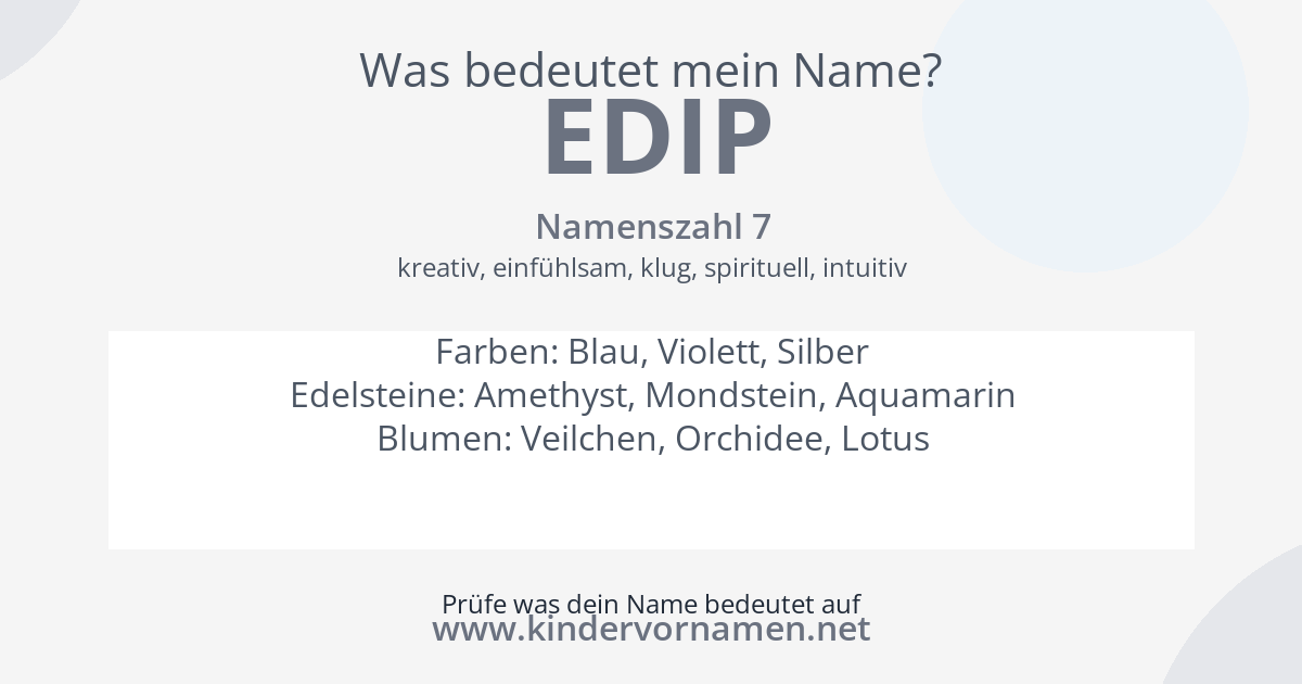 Was bedeutet der Name Edip?