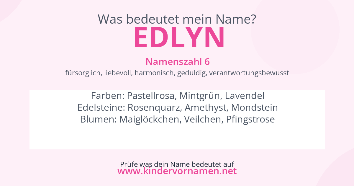 Was bedeutet der Name Edlyn?