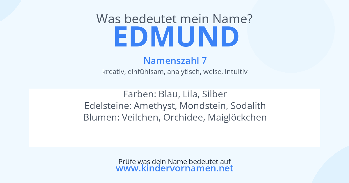 Was bedeutet der Name Edmund?