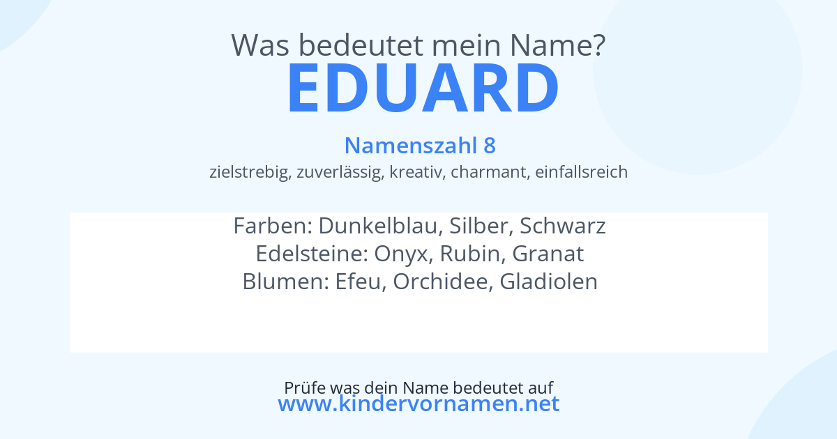 Was bedeutet der Name Eduard?
