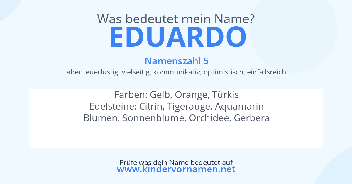 Was bedeutet der Name Eduardo?
