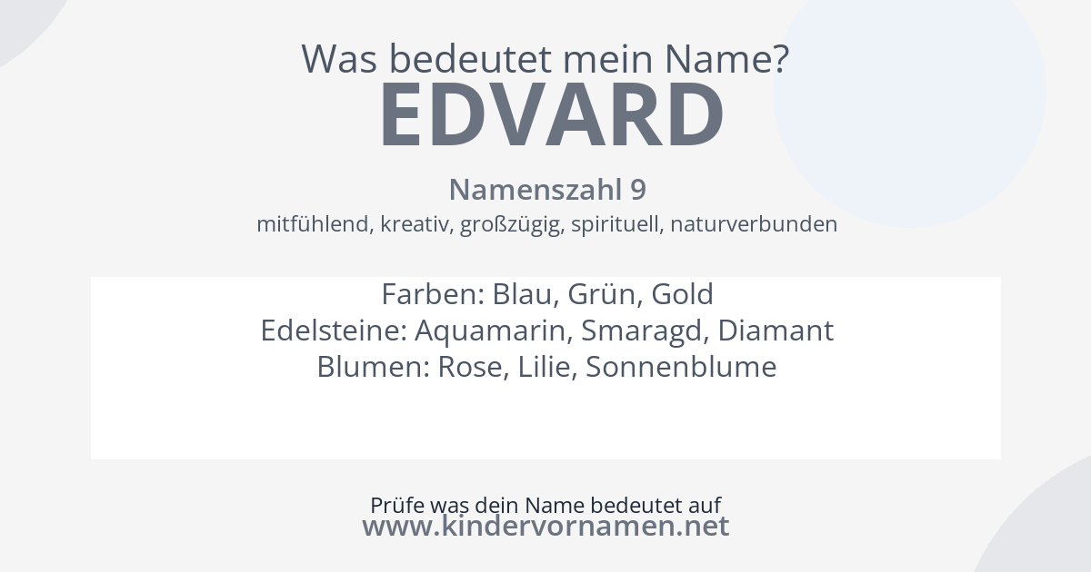 Was bedeutet der Name Edvard?