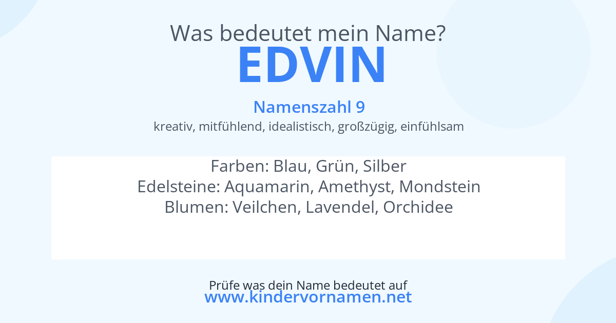 Was bedeutet der Name Edvin?