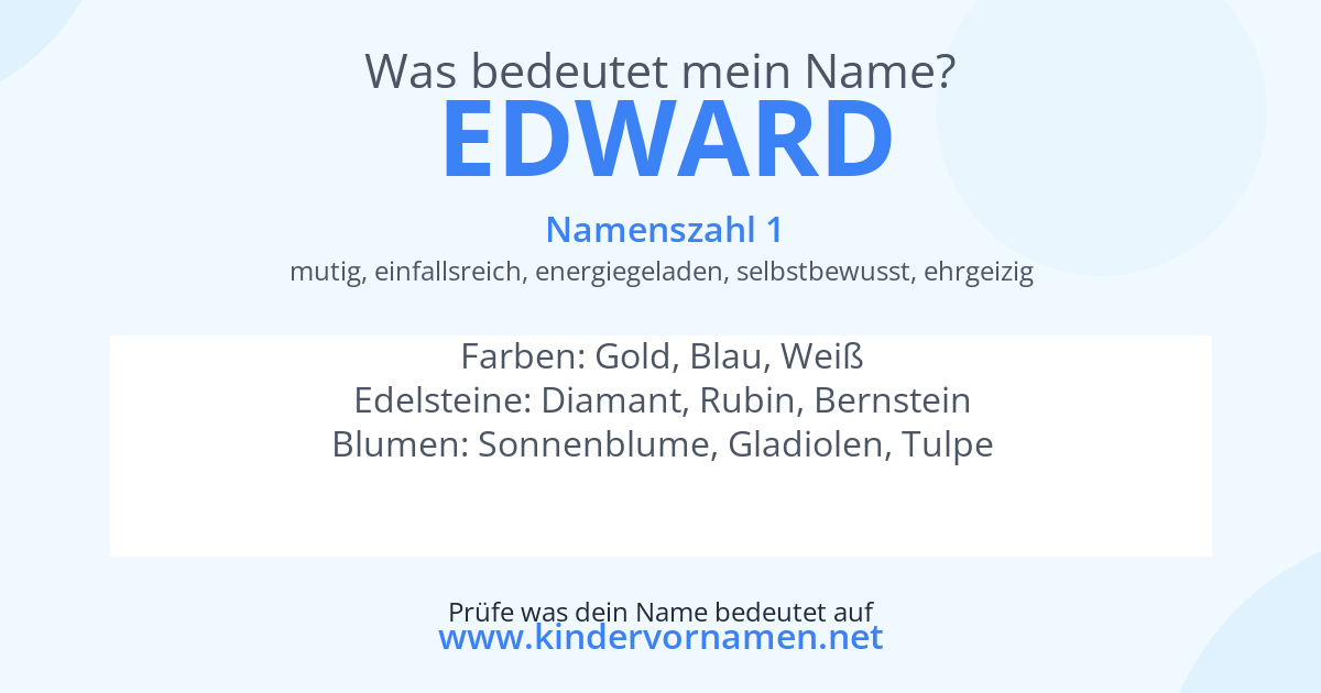 Was bedeutet der Name Edward?