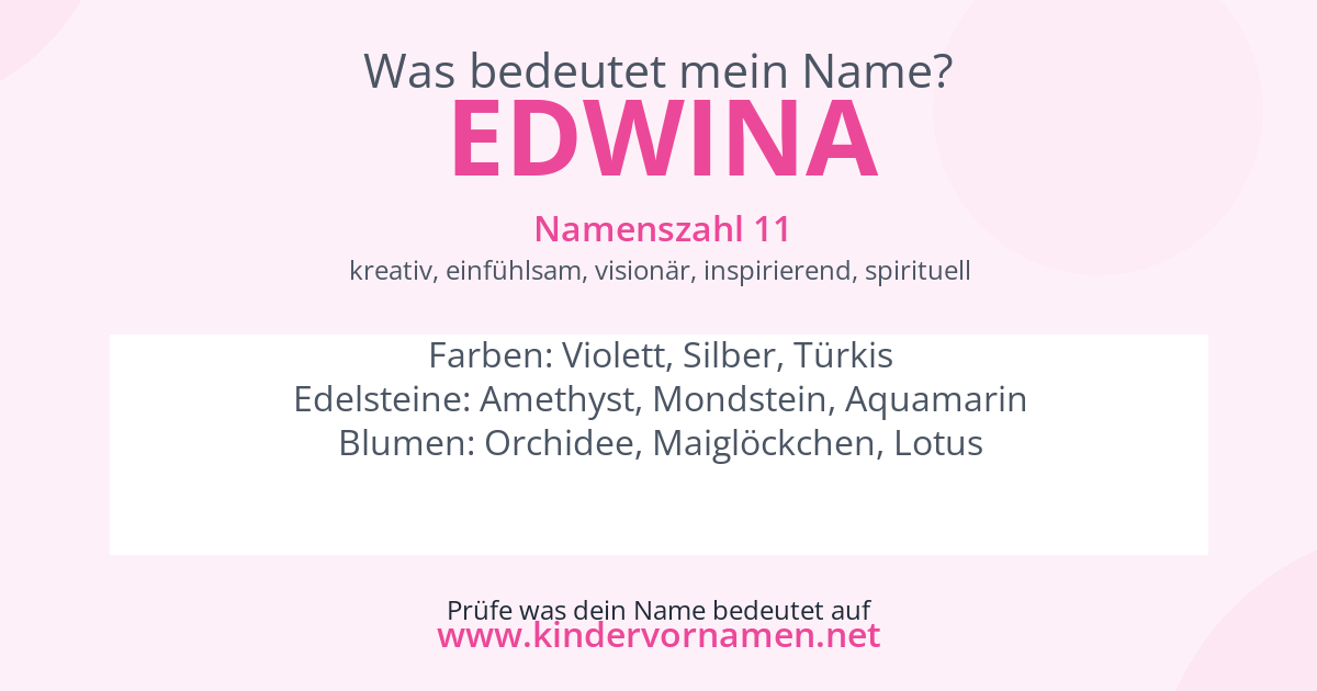 Was bedeutet der Name Edwina?