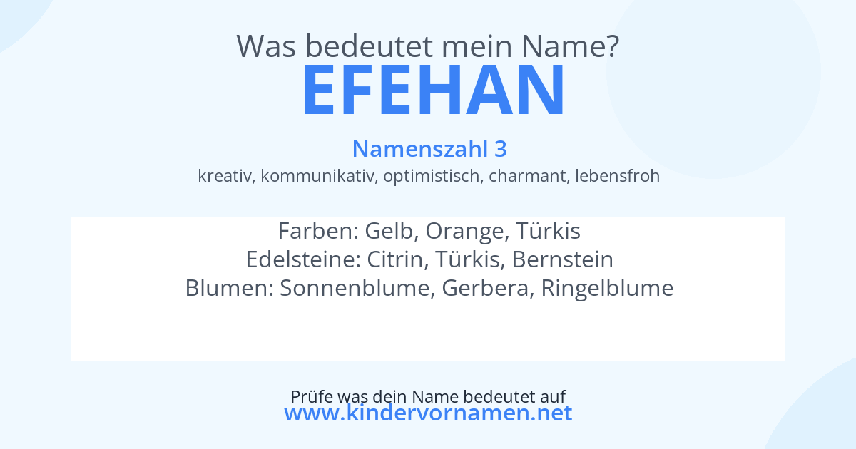Was bedeutet der Name Efehan?