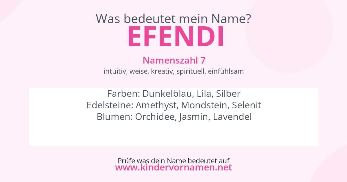 Was bedeutet der Name Efendi?