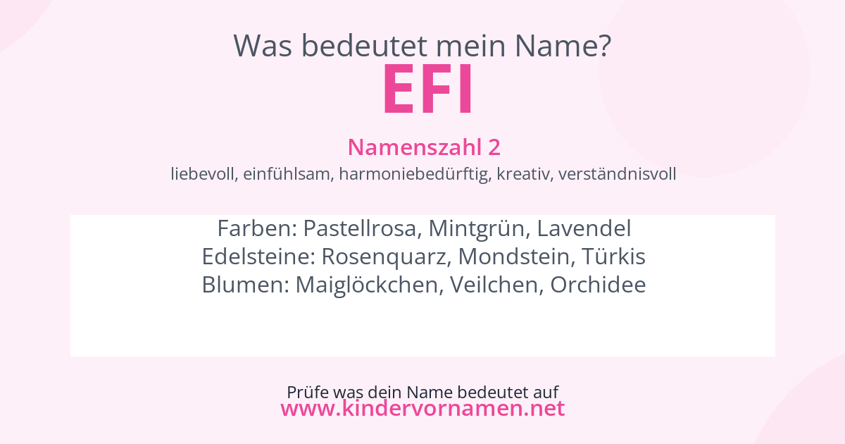 Was bedeutet der Name Efi?