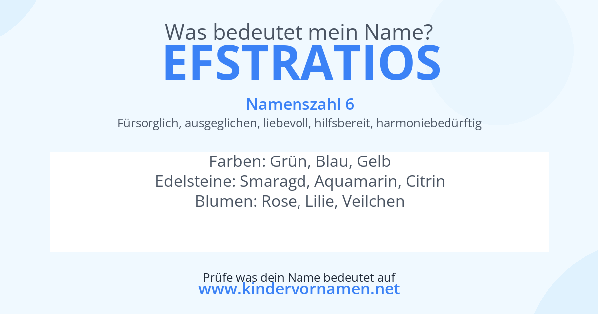 Was bedeutet der Name Efstratios?