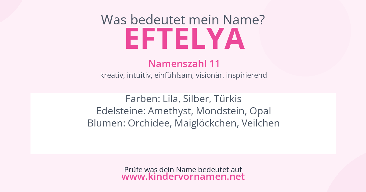 Was bedeutet der Name Eftelya?