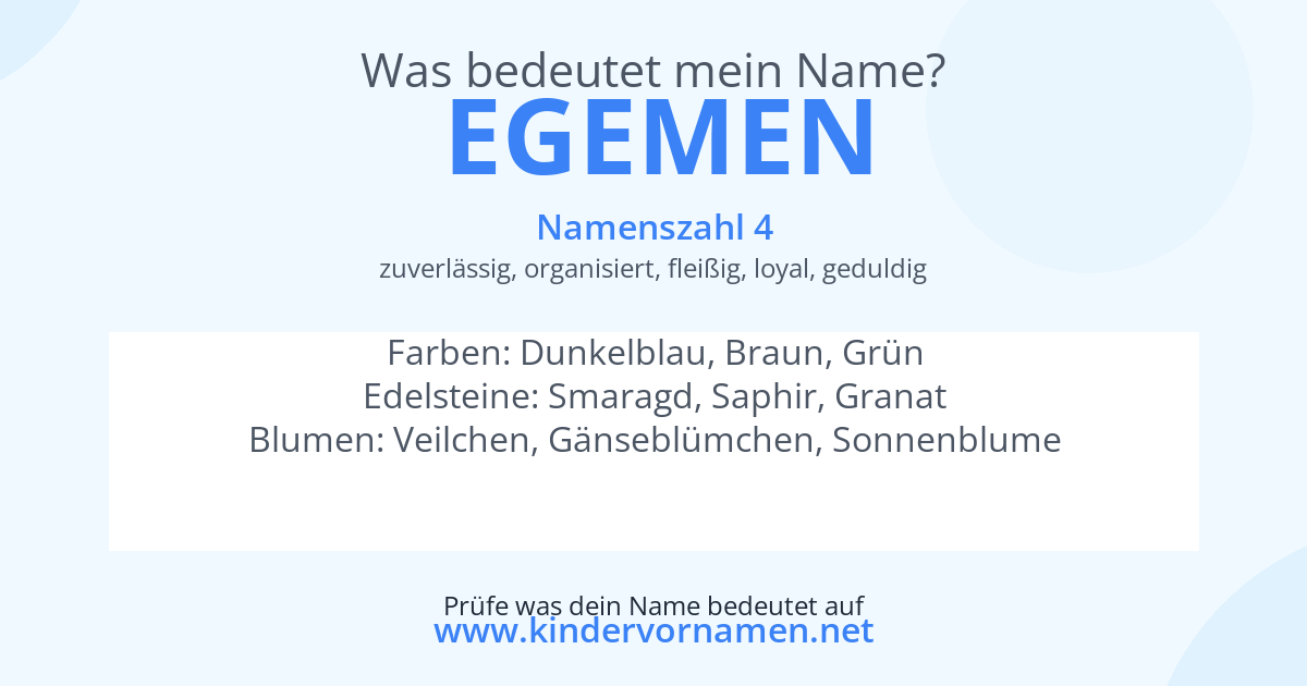 Was bedeutet der Name Egemen?