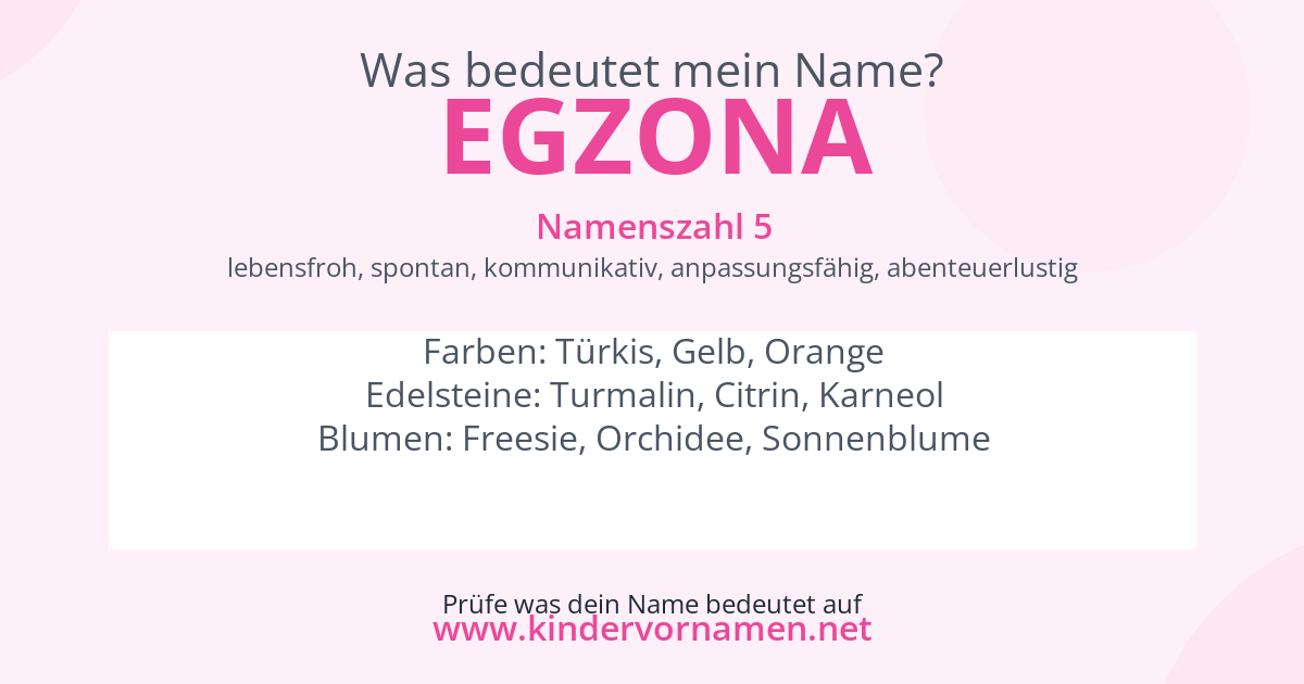 Was bedeutet der Name Egzona?