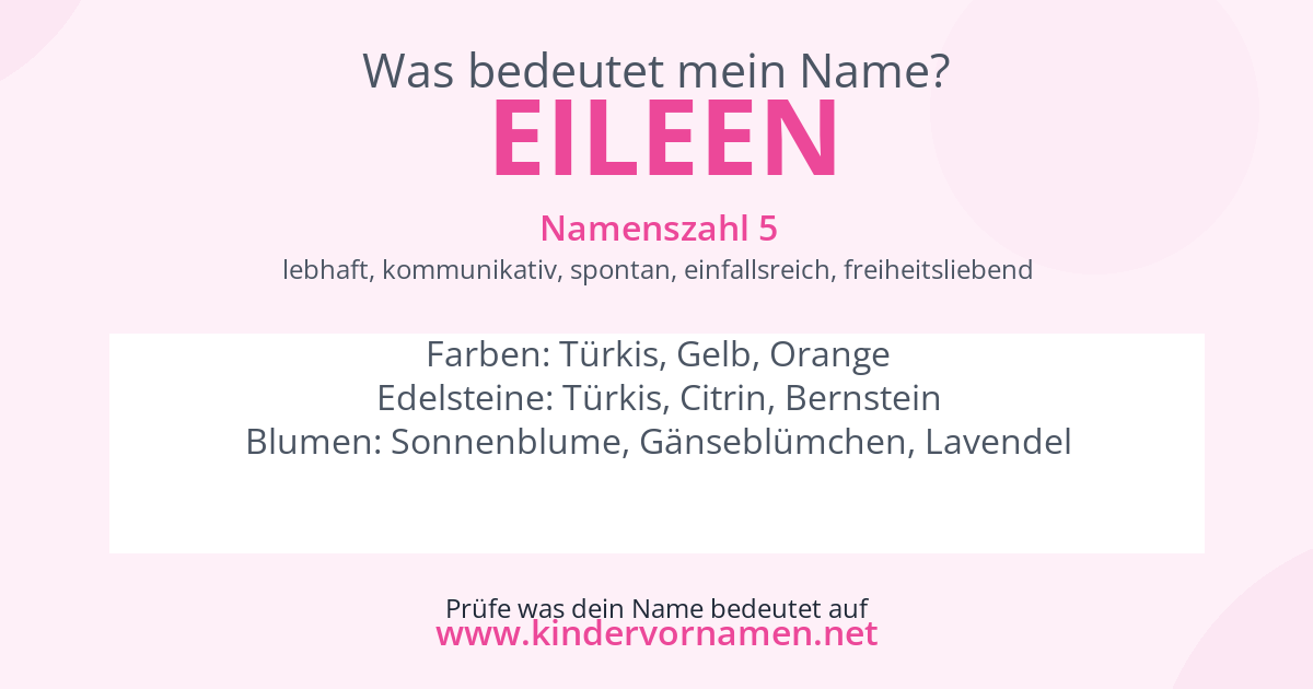 Was bedeutet der Name Eileen?