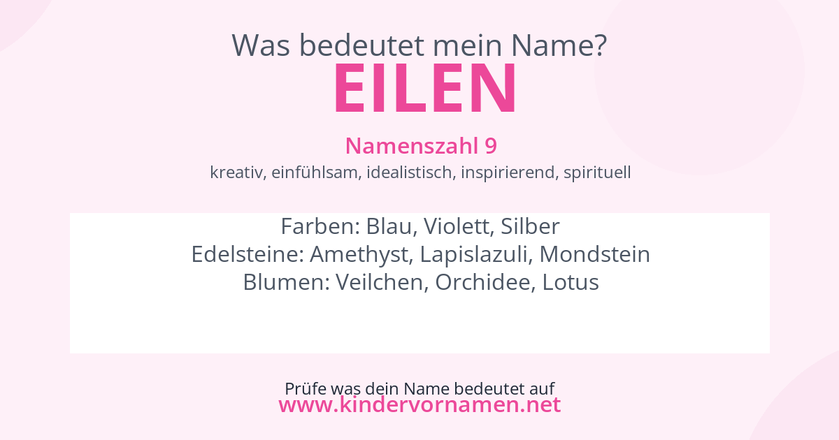 Was bedeutet der Name Eilen?
