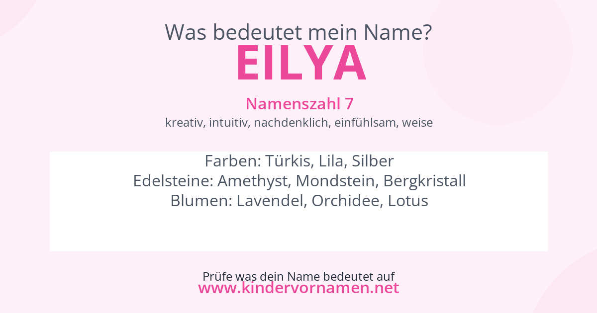Was bedeutet der Name Eilya?