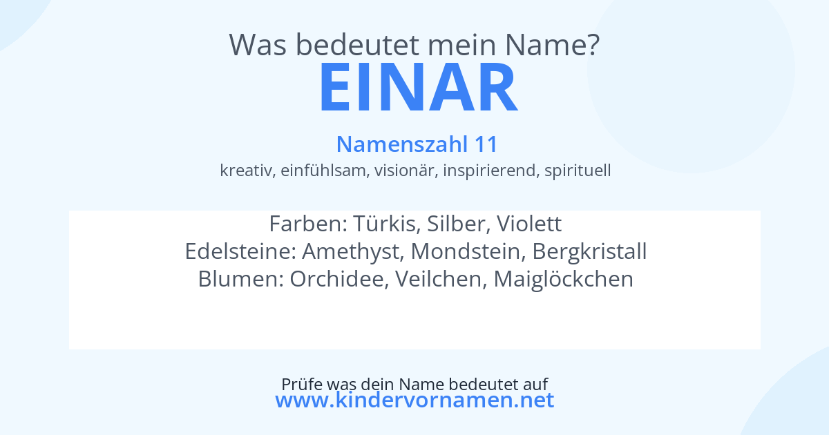 Was bedeutet der Name Einar?