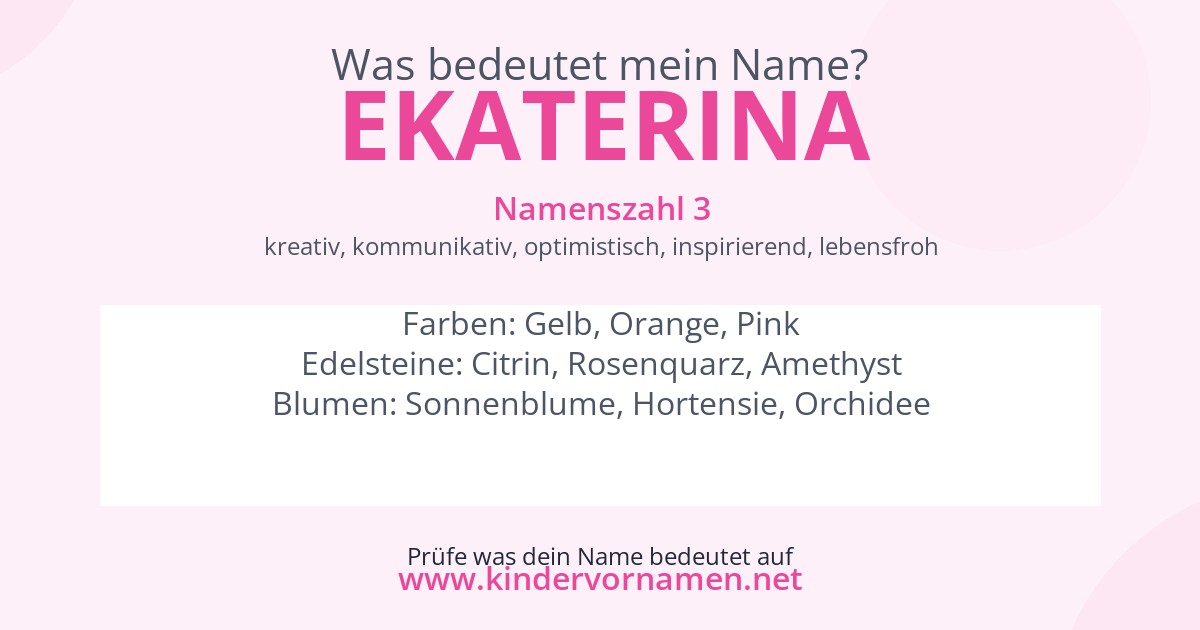 Was bedeutet der Name Ekaterina?