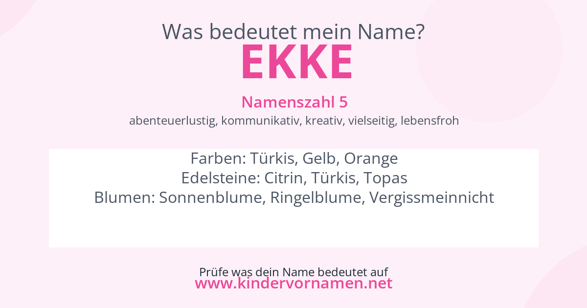 Was bedeutet der Name Ekke?
