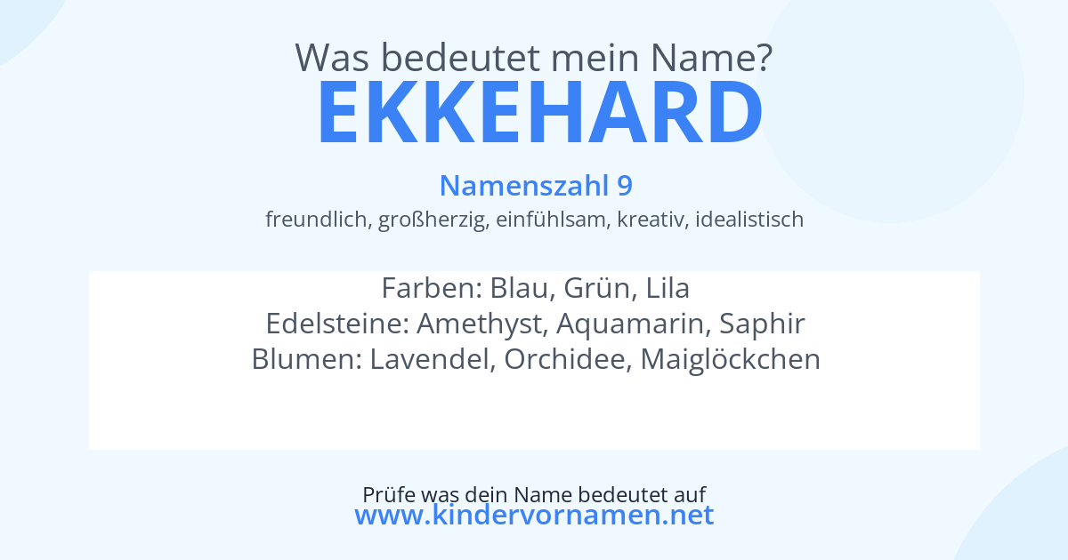 Was bedeutet der Name Ekkehard?