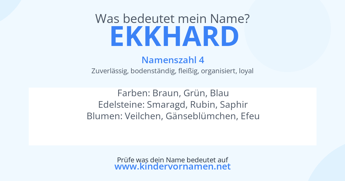 Was bedeutet der Name Ekkhard?