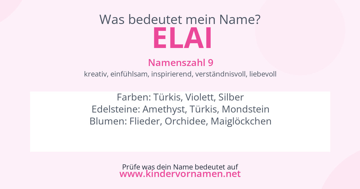 Was bedeutet der Name Elai?