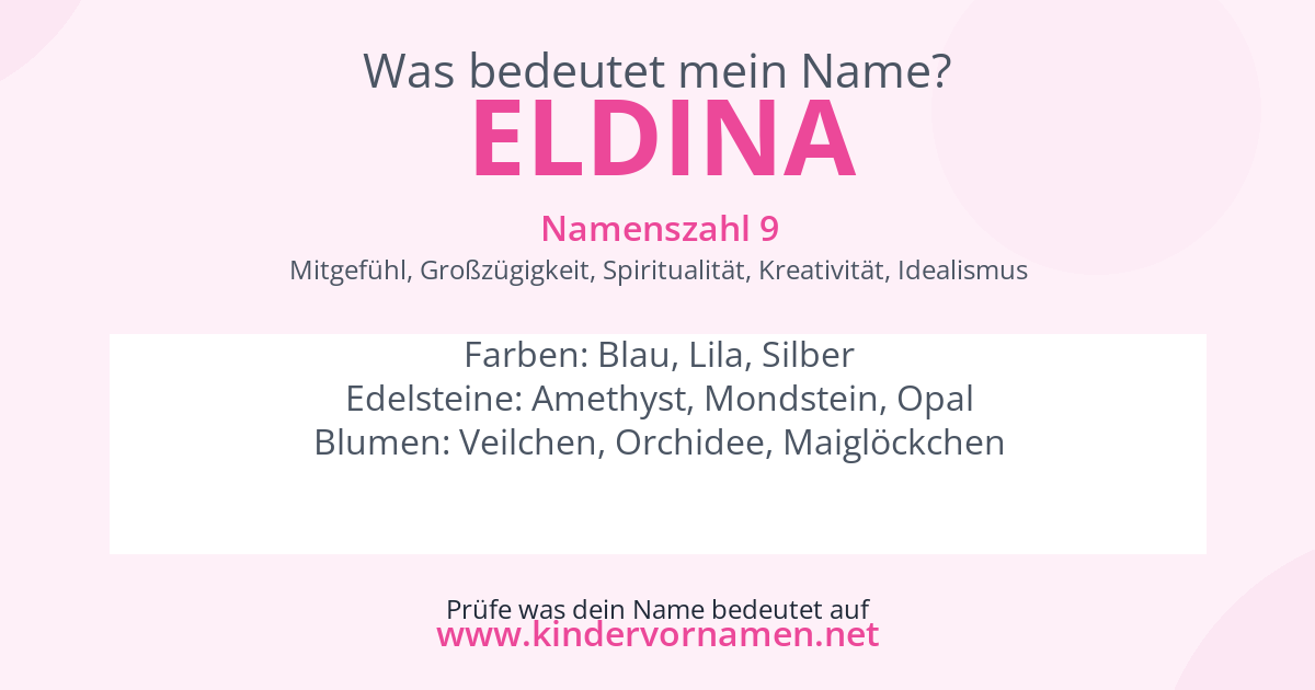 Was bedeutet der Name Eldina?