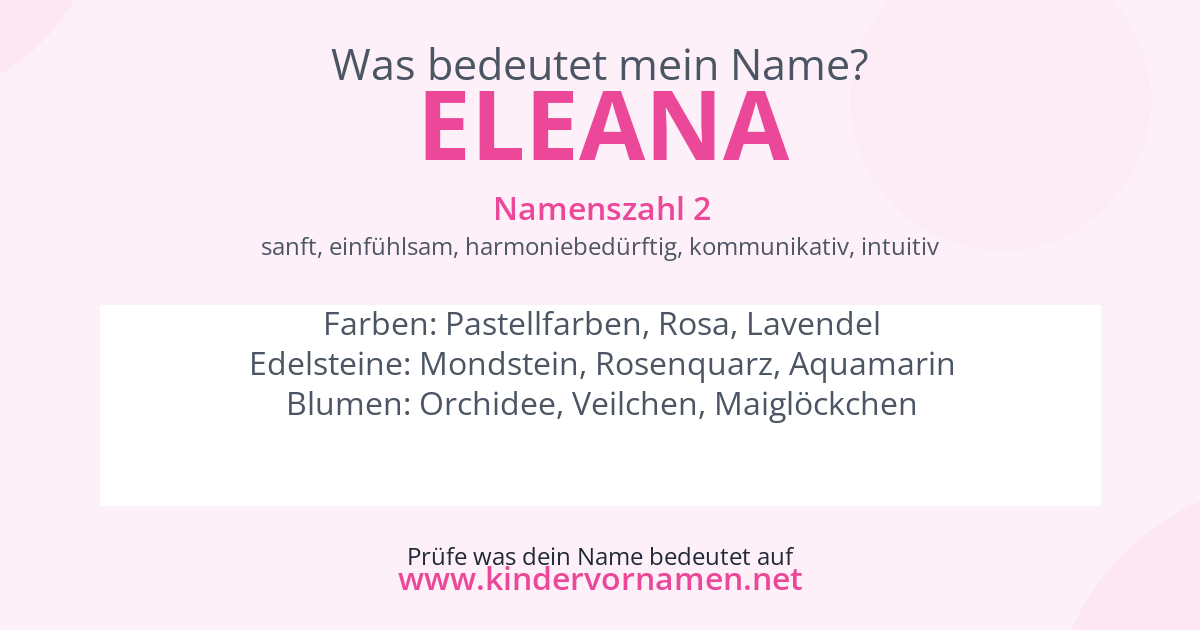 Was bedeutet der Name Eleana?