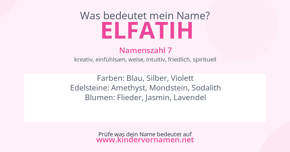 Was bedeutet der Name Elfatih?
