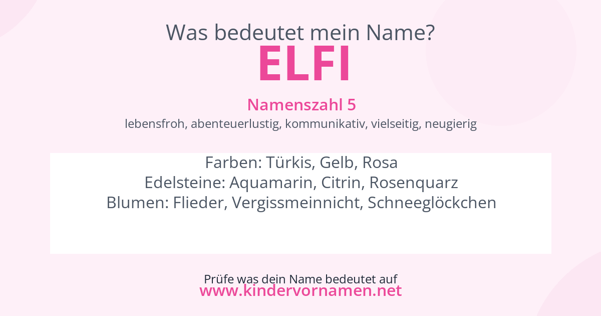 Was bedeutet der Name Elfi?