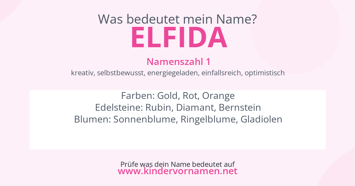 Was bedeutet der Name Elfida?