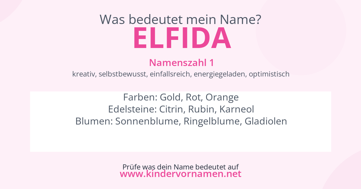 Was bedeutet der Name Elfida?