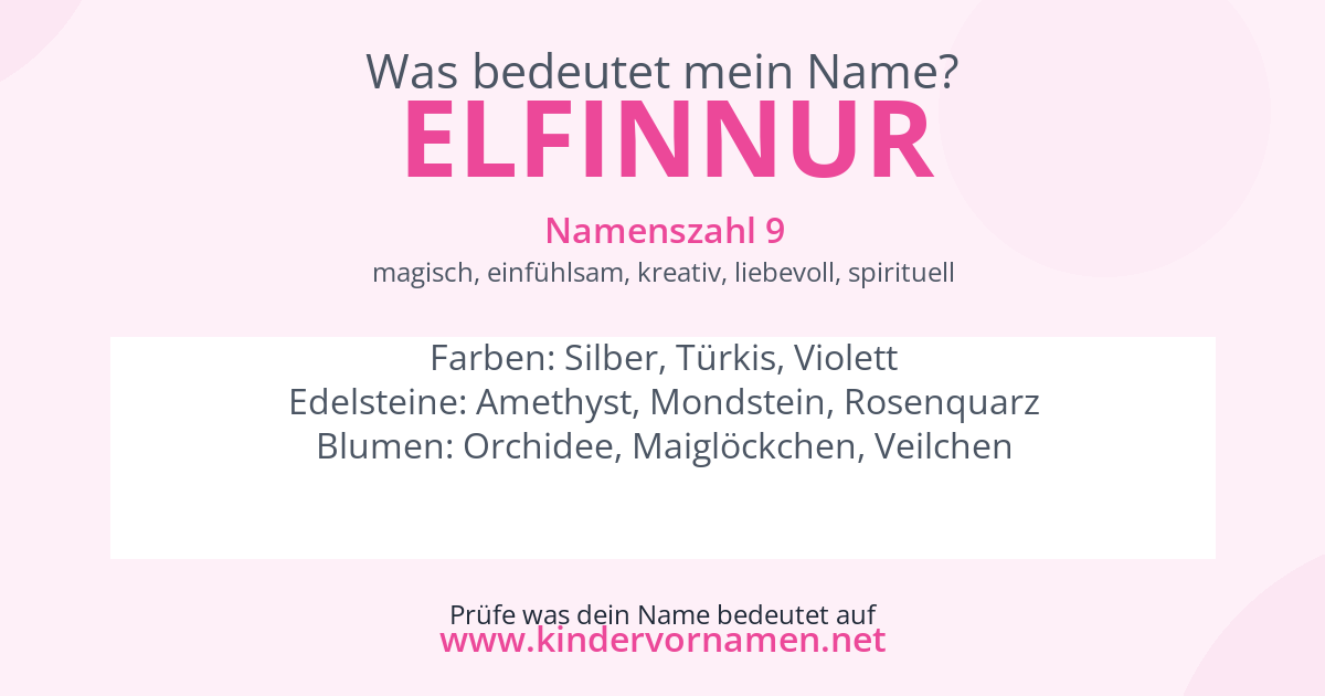 Was bedeutet der Name Elfinnur?