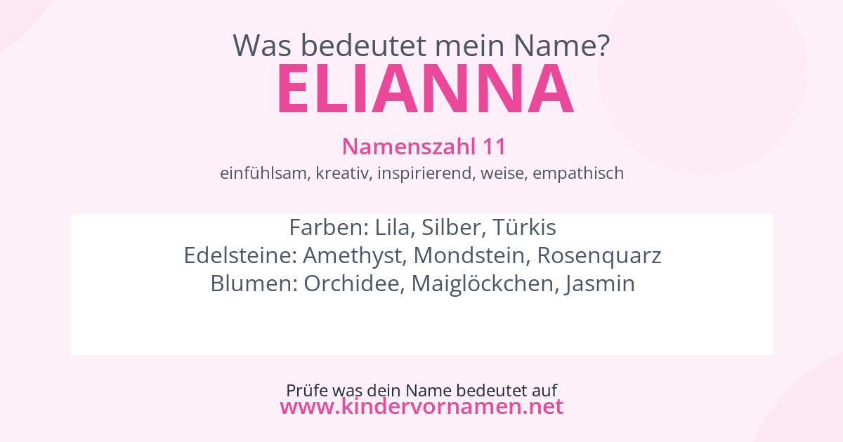 Was bedeutet der Name Elianna?